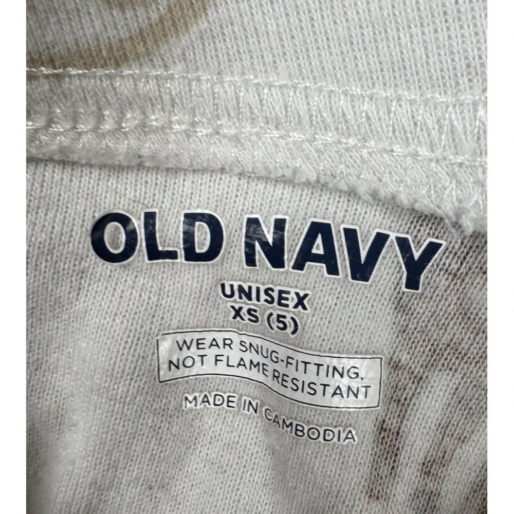 Old Navy Unisex Kids Christmas Pajamas Reindeer Sleigh‎ Holiday XS 5